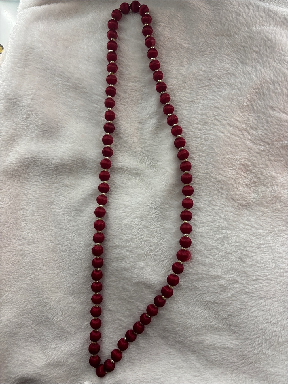 Classic Red Beaded Necklace for Women